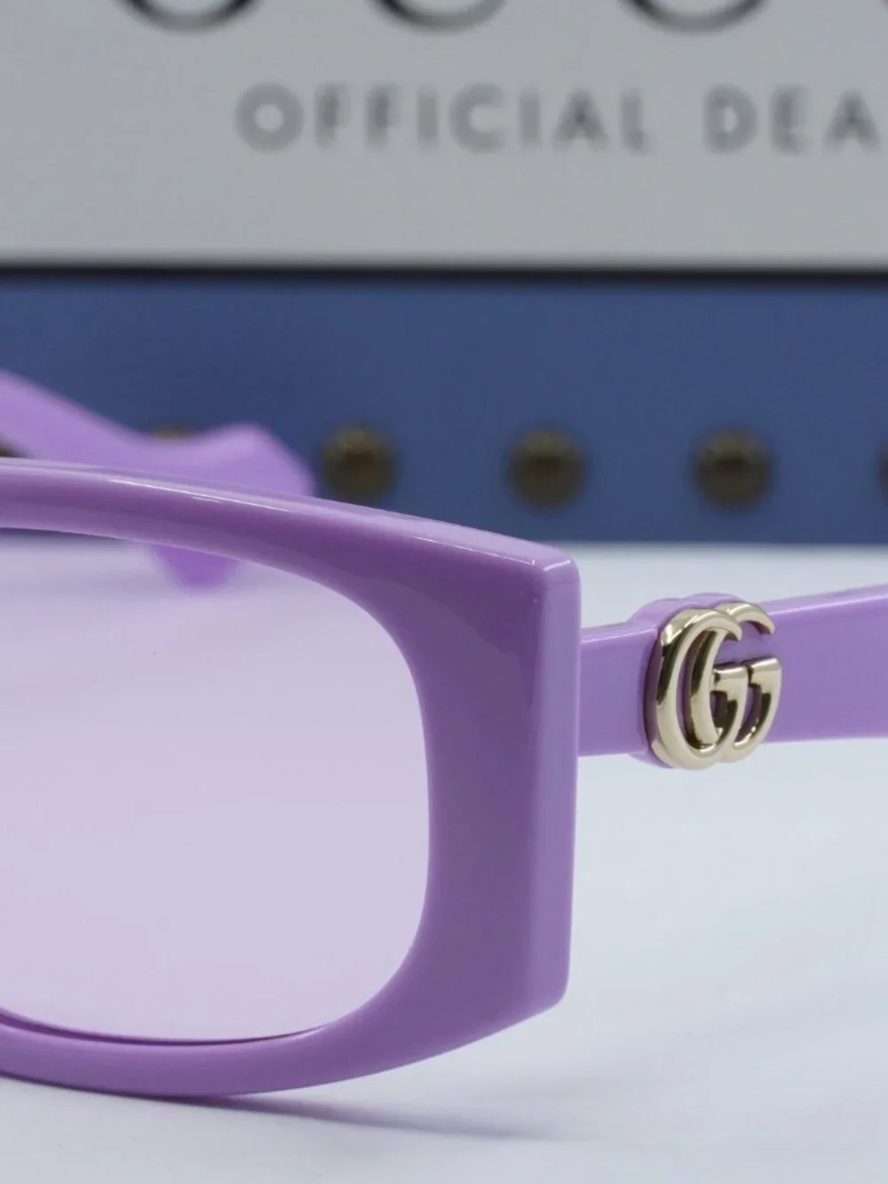 Gucci GG1534S 004 Rectangle Sunglasses - Lilac / Violet